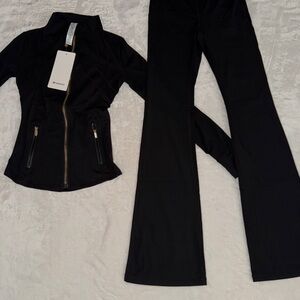 lululemon athletica Black Flare Pants & Jacket Set